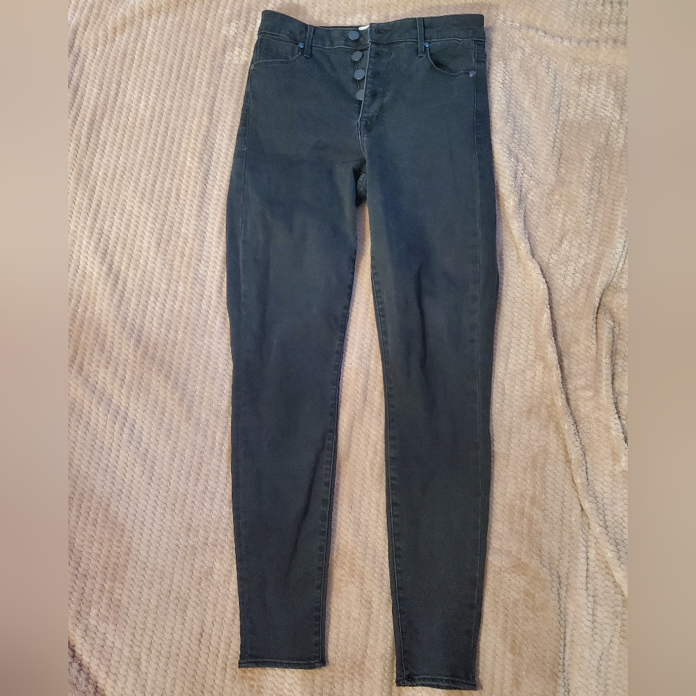 PARKER SMITH size 30 black button up skinny jeans